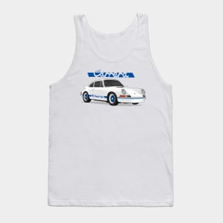 supercar 911 carrera rs turbo 1972 white blue Tank Top